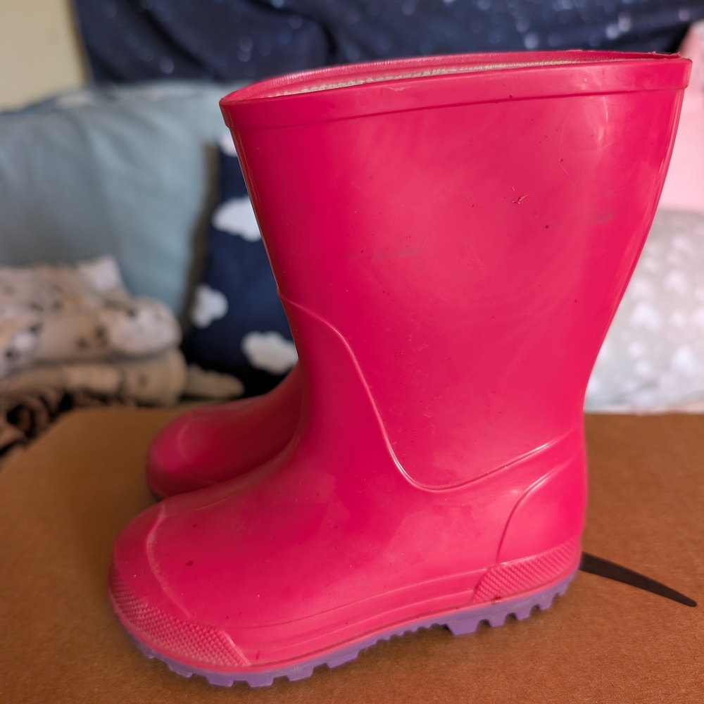 Kids Pink Rain Boots